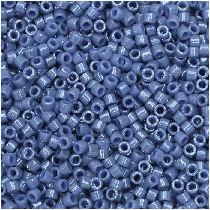 Delica Beads (Miyuki), size 11/0 (same as 12/0), SKU 195006.DB11-0756,  royal blue opaque matte, (10gram tube, apprx 1900 beads) - Land of Odds-Be  Dazzled Beads