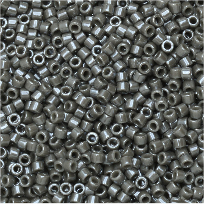 Miyuki Delica Seed Beads, 11/0 Size, #268 Opaque Smoke Luster (2.5" Tube)