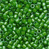 Miyuki Delica Seed Beads, 11/0 Size, Lime Lined Crystal Green DB274 (2.5