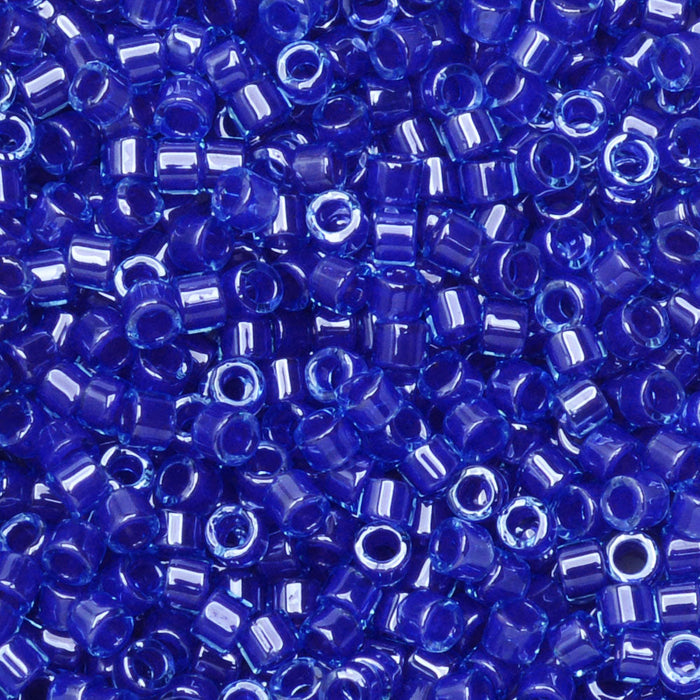Miyuki Delica Seed Beads, 11/0 Size, #285 Lined Aqua Sapphire (2.5" Tube)