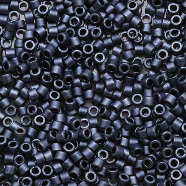 Miyuki Delica Seed Beads, 11/0 Size, Matte Blue Grey DB301 (2.5" Tube)