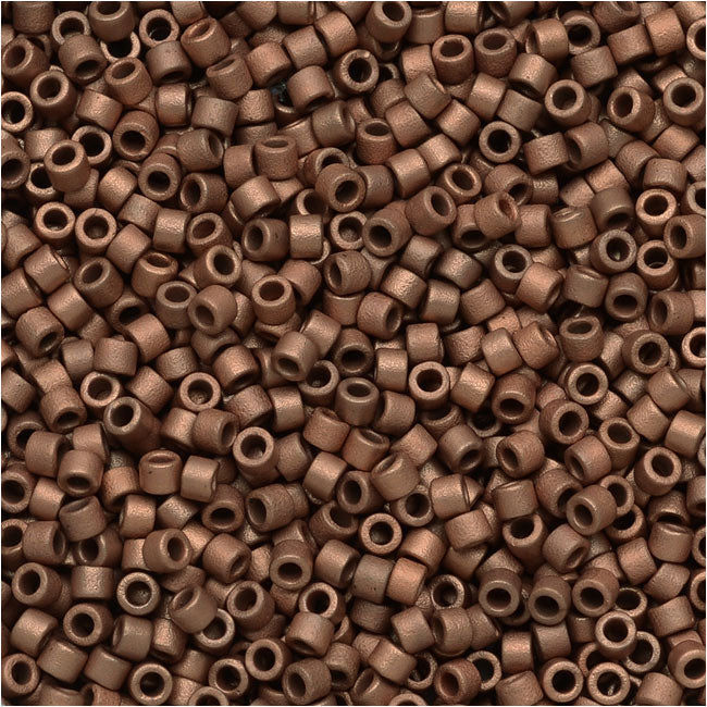 Miyuki Delica Seed Beads, 11/0 Size, Matte Copper Plated DB340 (2.5" Tube)