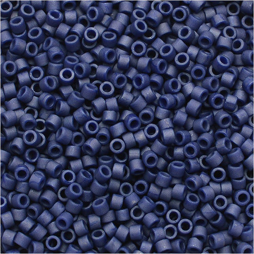 Miyuki Delica Seed Beads, 11/0 Size, Matte Metallic Dark Gray Blue DB377 (2.5" Tube)