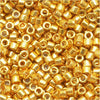 Miyuki Delica Seed Beads, 11/0 Size, Galvanized Yellow Gold DB410 (2.5