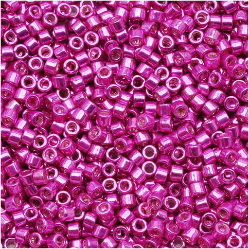 Miyuki Delica Seed Beads, 11/0 Size, Galvanized Bright Pink DB425 (2.5" Tube)
