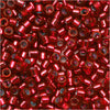 Miyuki Delica Seed Beads, 11/0 Size, Silver Lined Red DB602 (2.5