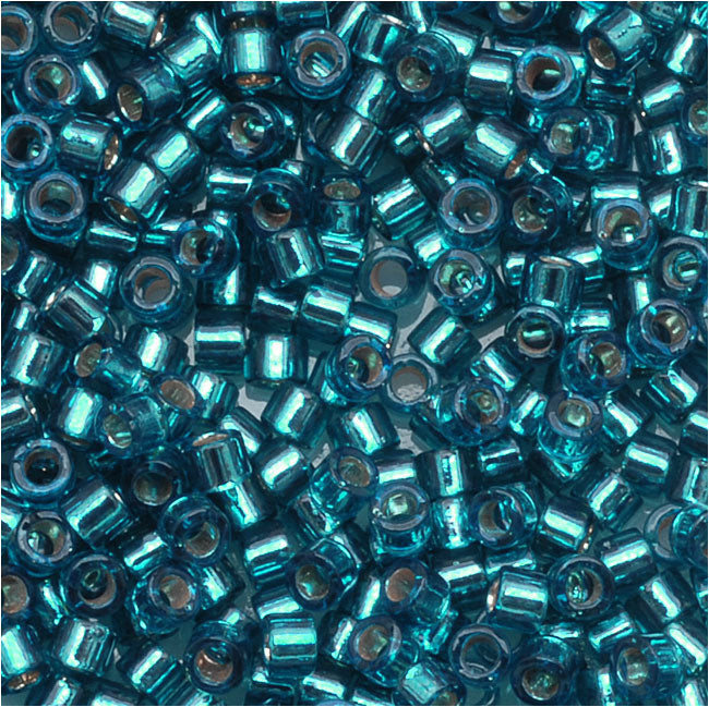 Miyuki Delica Seed Beads, 11/0 Size, Silver Lined Blue Zircon DB608 (2.5" Tube)