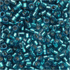 Miyuki Delica Seed Beads, 11/0 Size, Silver Lined Blue Zircon DB608 (2.5
