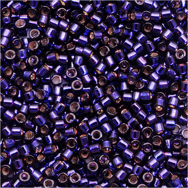 Miyuki Delica Seed Beads, 11/0 Size, Silver Lined Dark Purple DB609 (2.5" Tube)