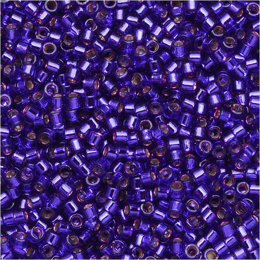 Miyuki Delica Seed Beads, 11/0 Size, Silver Lined Violet DB610 (2.5" Tube)