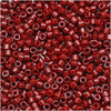 Miyuki Delica Seed Beads, 11/0 Size, Dyed Opaque Cranberry DB654 (2.5