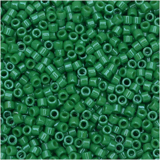 Miyuki Delica Seed Beads, 11/0 Size, #655 Dyed Opaque Kelly Green (2.5" Tube)