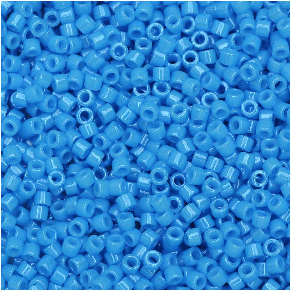 Miyuki Delica Seed Beads, 11/0 Size, #659 Dyed Opaque Capri Blue (2.5 ...