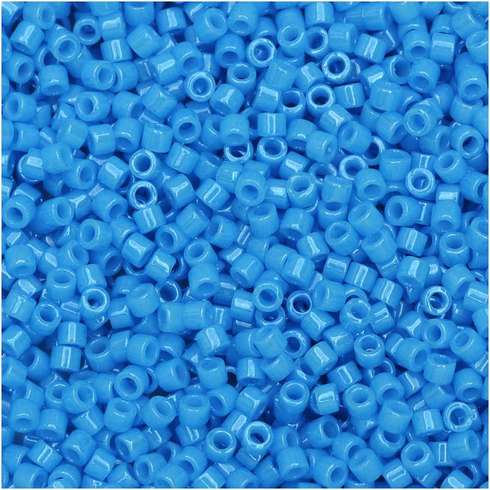 Miyuki Delica Seed Beads, 11/0 Size, #659 Dyed Opaque Capri Blue (2.5" Tube)