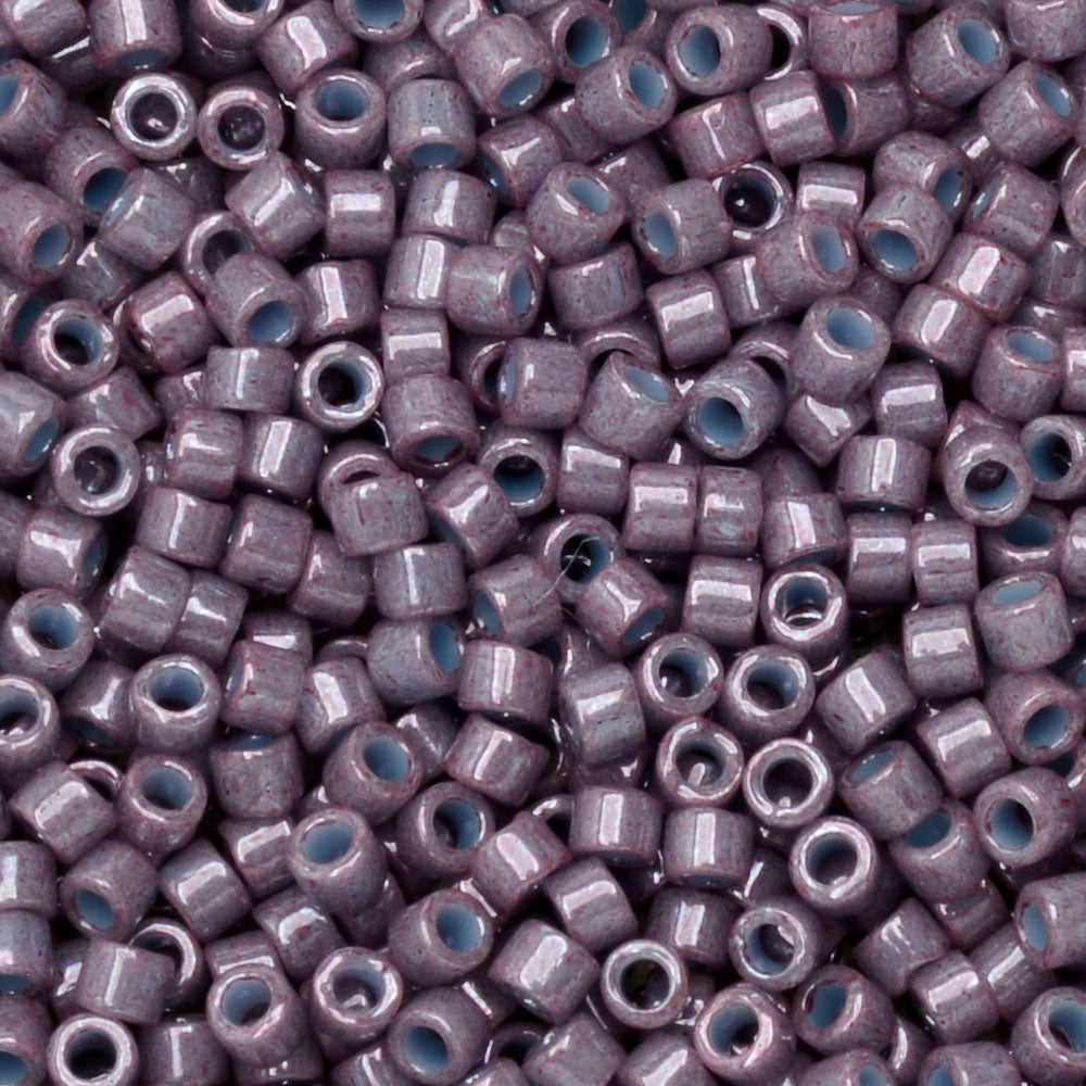 Miyuki Delica Seed Beads, 11/0 Size, #662 Dyed Dark Mauve (2.5" Tube)