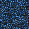 Miyuki Delica Seed Beads, 11/0 Size, Semi Matte Silver Lined Medium Blue DB693 (2.5