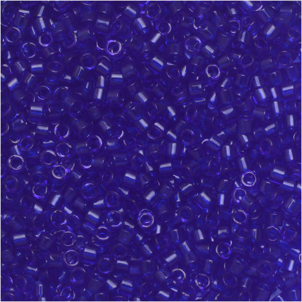 Miyuki Delica Seed Beads, 11/0 Size, #707 Transparent Cobalt (7.2 Gram Tube)