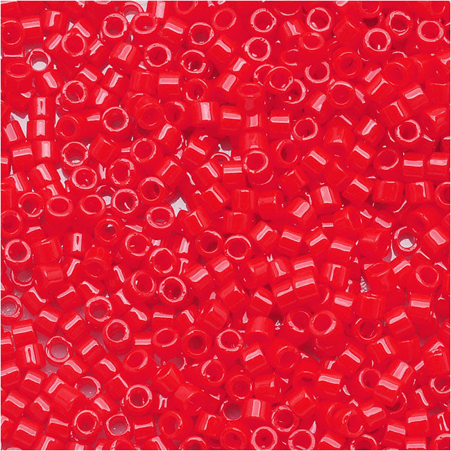 Miyuki Delica Seed Beads, 11/0 Size, Opaque Light Siam Red DB727 (2.5" Tube)