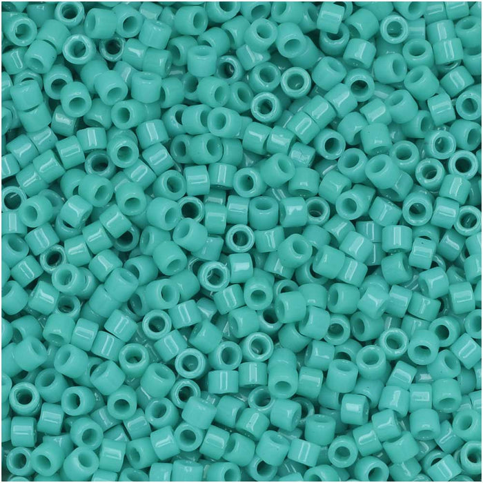 SIZE-11 #DB2264 OPAQUE TURQUOISE BLUE PICASSO Delica - Miyuki Seed Beads
