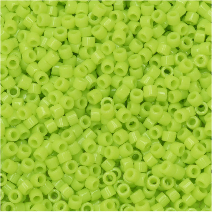 Miyuki Delica Seed Beads, 11/0 Size, #733 Opaque Chartreuse (2.5" Tube)