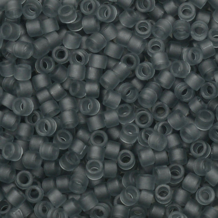 Miyuki Delica Seed Beads, 11/0 Size, #749 Matte Transparent Gray (2.5" Tube)