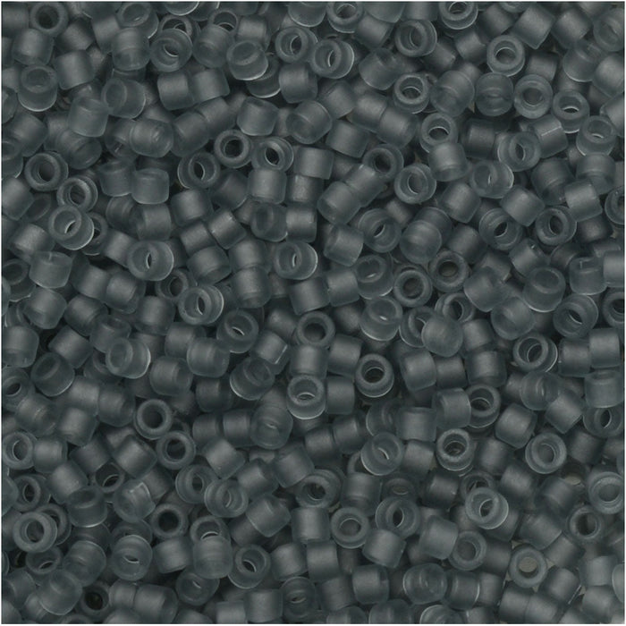 Miyuki Delica Seed Beads, 11/0 Size, #749 Matte Transparent Gray (2.5" Tube)