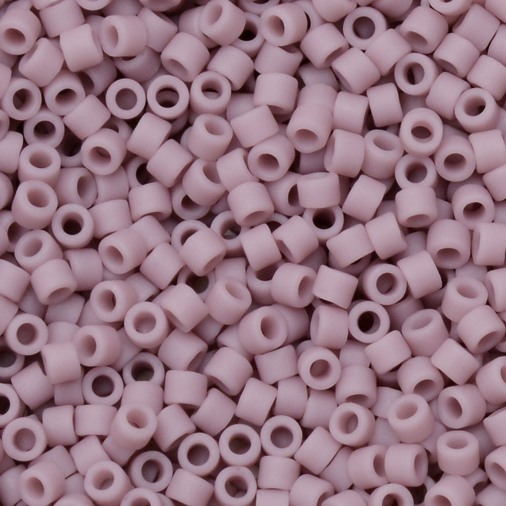 Miyuki Delica Seed Beads, 11/0 Size, #758 Matte Opaque Lilac (2.5" Tube)