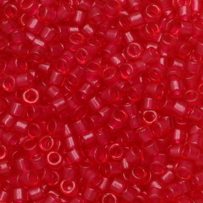 Miyuki Delica Seed Beads, 11/0 Size, #775 Dyed Matte Transparent Fuchsia (2.5" Tube)