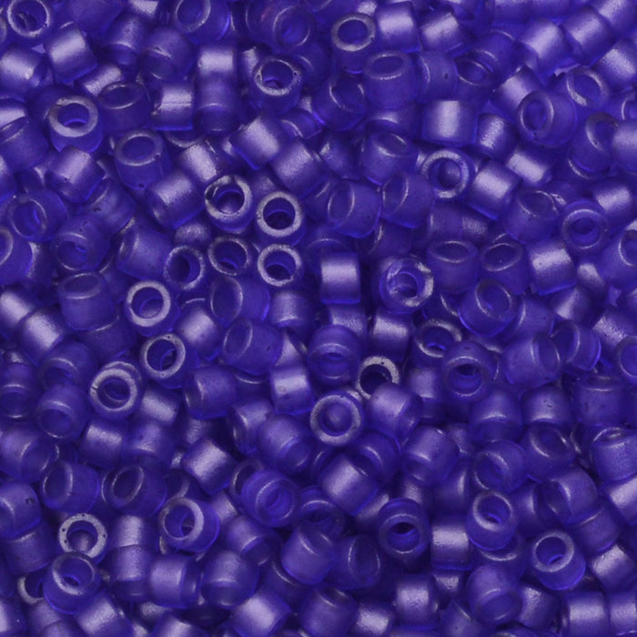 Miyuki Delica Seed Beads, 11/0 Size, #785 Dyed Matte Transparent Violet (2.5" Tube)