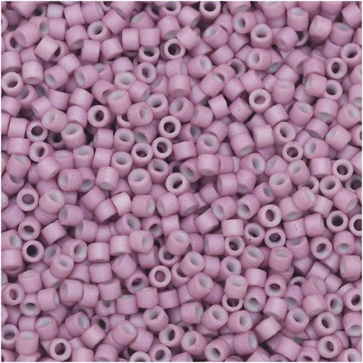 Miyuki Delica Seed Beads, 11/0 Size, #800 Matte Opaque Rose Pink (2.5" Tube)