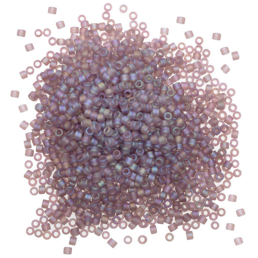 Miyuki Delica Seed Beads, 11/0 Size, Matte Light Amethyst AB, DB857 (7.2 Grams)