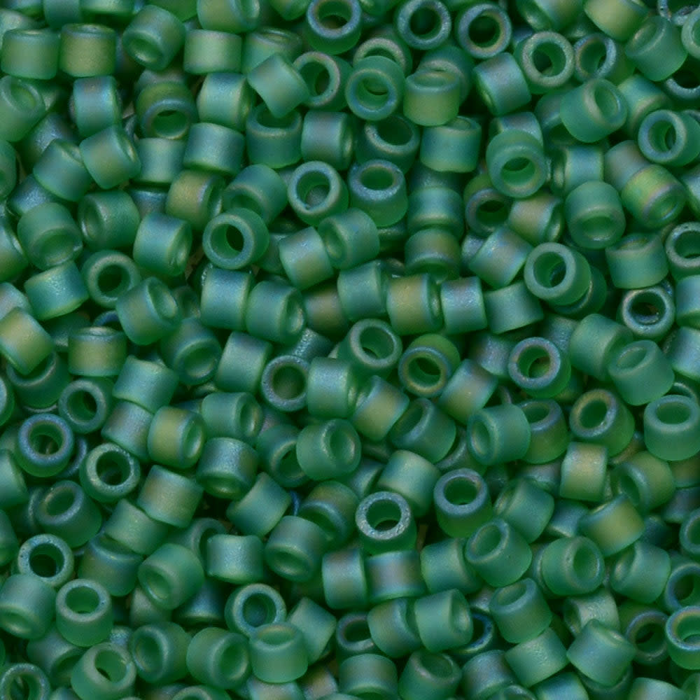 Miyuki Delica Seed Beads, 11/0 Size, #858 Matte Light Green AB (7.2 Gram Tube)