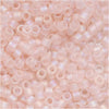 Miyuki Delica Seed Beads, 11/0 Size, Matte Transparent Pink Mist AB DB868 (2.5