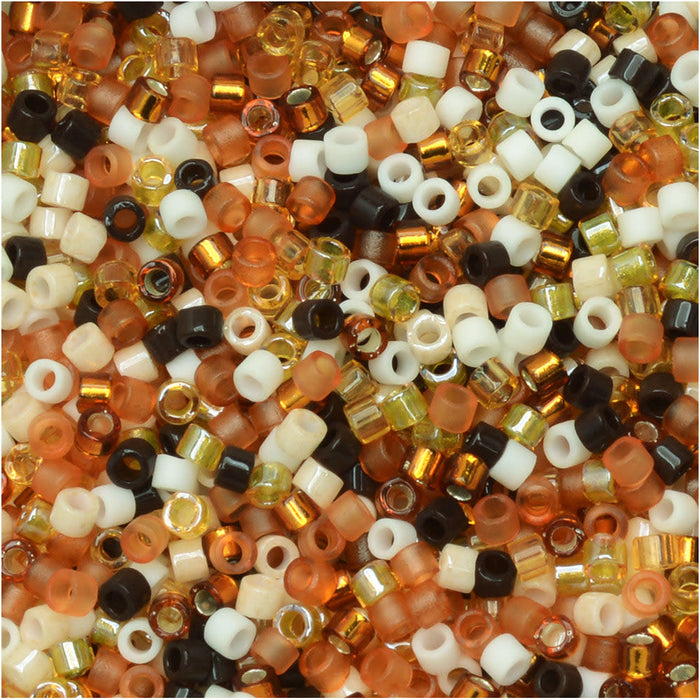 Miyuki Delica Seed Beads, 11/0 Size, #MIX04 Wheatberry Mix (7.2 Gram Tube)