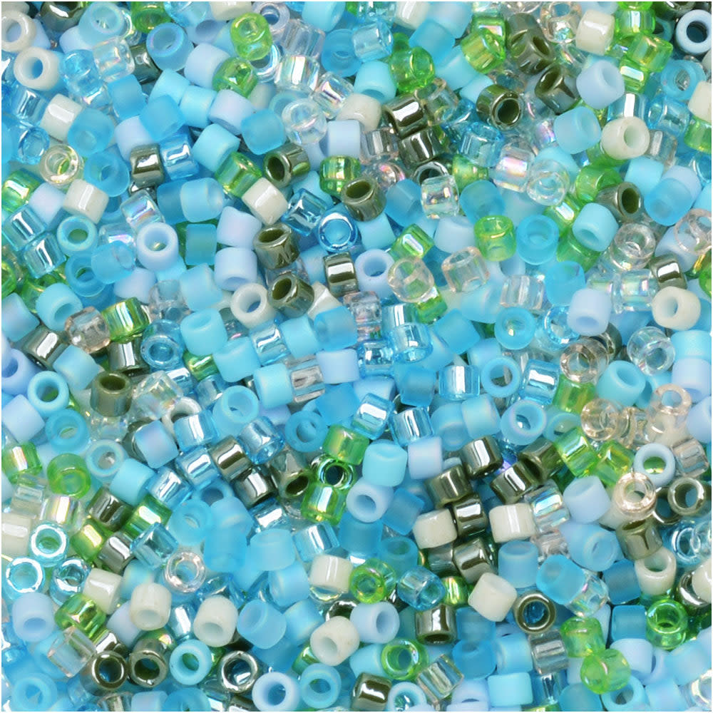 Miyuki Delica Seed Beads, 11/0 Size, #MIX08 Serenity Mix (7.2 Gram Tube)