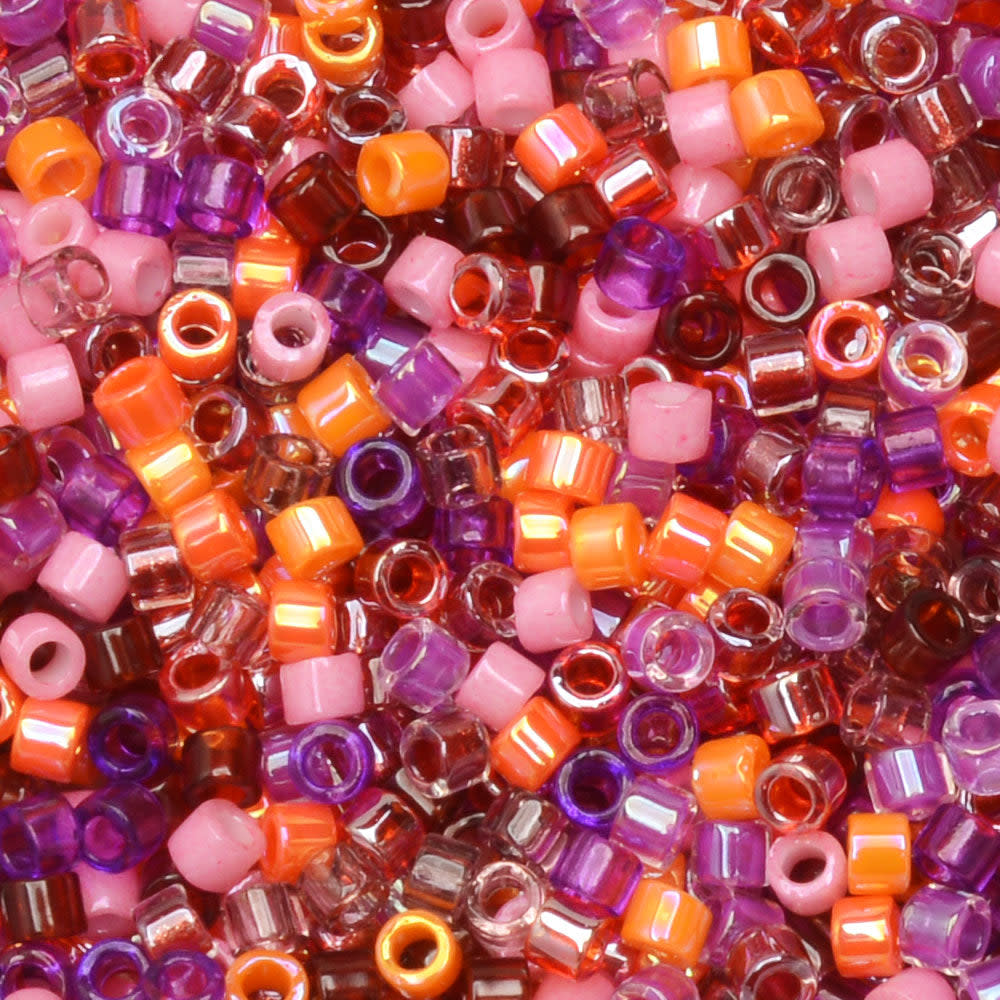 Miyuki Delica Seed Beads, 11/0 Size, #MIX10 Melonberry Mix (7.2 Gram Tube)
