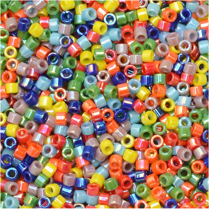 Miyuki Delica Seed Bead 11/0 Mix Opaque Rainbow AB 7g Tube (MIX44)