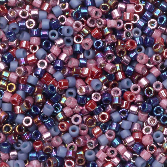 Miyuki Delica Seed Beads, 11/0 Size, #DB-MIX9004 Berrilicious Mix (7.2 Gram Tube)
