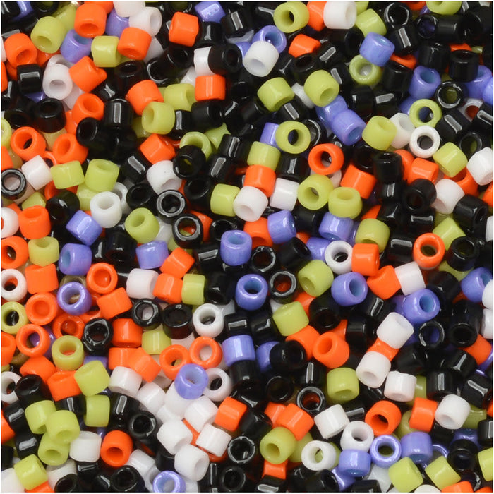 Miyuki Delica Seed Beads, 11/0 Size, #MIX9015 Trick Or Treat Mix (7.2 Gram Tube)