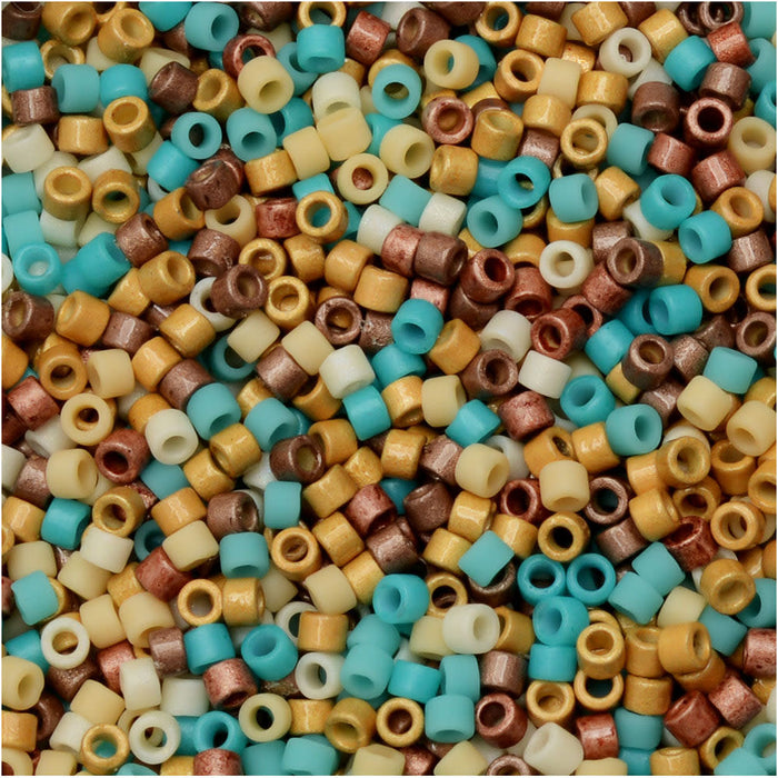 Miyuki Delica Seed Beads, 11/0 Size, #MIX9046 Cleopatra Mix (7.2 Gram Tube)