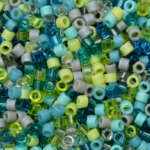 Miyuki Delica Seed Beads, 11/0 Size, #MIX9056 Carribean Waters Mix (7.2 Gram Tube)