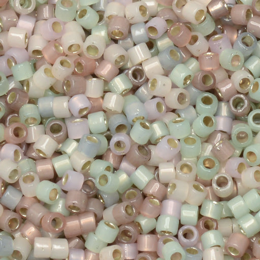 Miyuki Delica Seed Beads, 11/0 Size, #MIX9066 Opal Sea Shells Mix (7.2 Gram Tube)