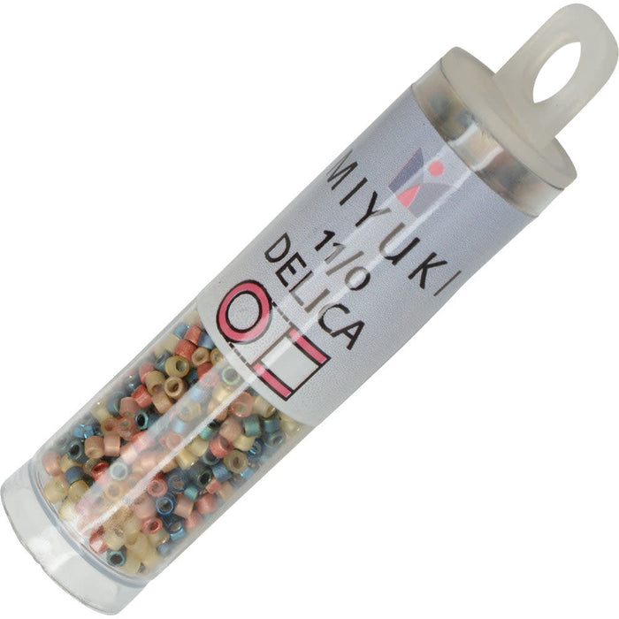 Miyuki Delica Seed Beads, 11/0 Size, #MIX9090 Surf And Sand Mix (7.2 Gram Tube)