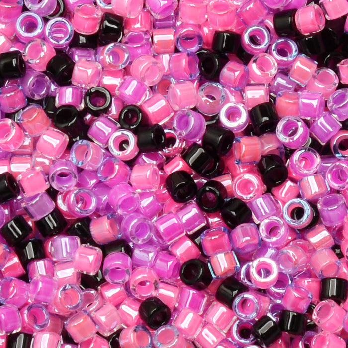 Miyuki Delica Seed Beads, 11/0 Size, #MIX9096 Sunset Glow Mix (7.2 Gram Tube)