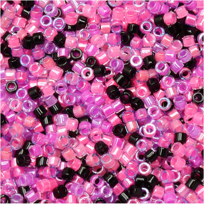 Miyuki Delica Seed Beads, 11/0 Size, #MIX9096 Sunset Glow Mix (7.2 Gram Tube)