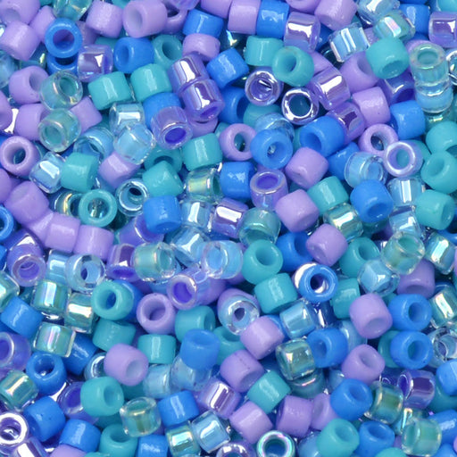 Miyuki Delica Seed Beads, 11/0 Size, #MIX9100 Cool Waters Mix (7.2 Gram Tube)