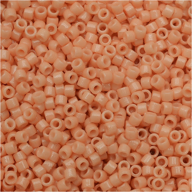 Miyuki Delica Seed Beads, 11/0 Size Duracoat Opaque Tea Rose DB2111, Bulk Bag (50g)