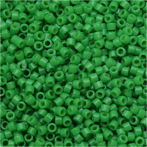 Miyuki Delica Seed Beads, 11/0 Size Duracoat Opaque Fiji Green DB2126, Bulk Bag (50g)