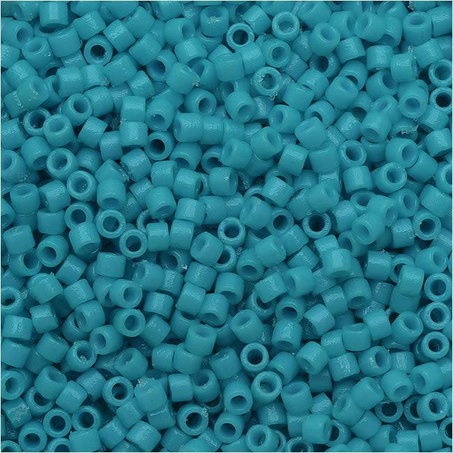 Miyuki Delica Seed Beads, 11/0 Size Duracoat Opaque Nile Blue DB2128, Bulk Bag (50g)