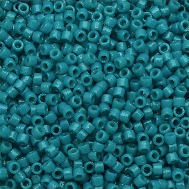 Miyuki Delica Seed Beads, 11/0 Size Duracoat Opaque Azure Blue DB2133, Bulk Bag (50g)